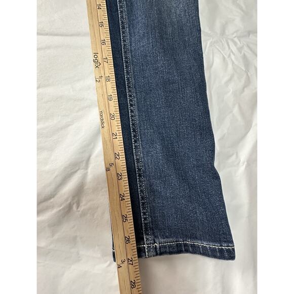 Cat & Jack Girls Distressed Blue Stretch Denim Bib Overalls Large 10-12 Unicorn - Picture 14 of 16